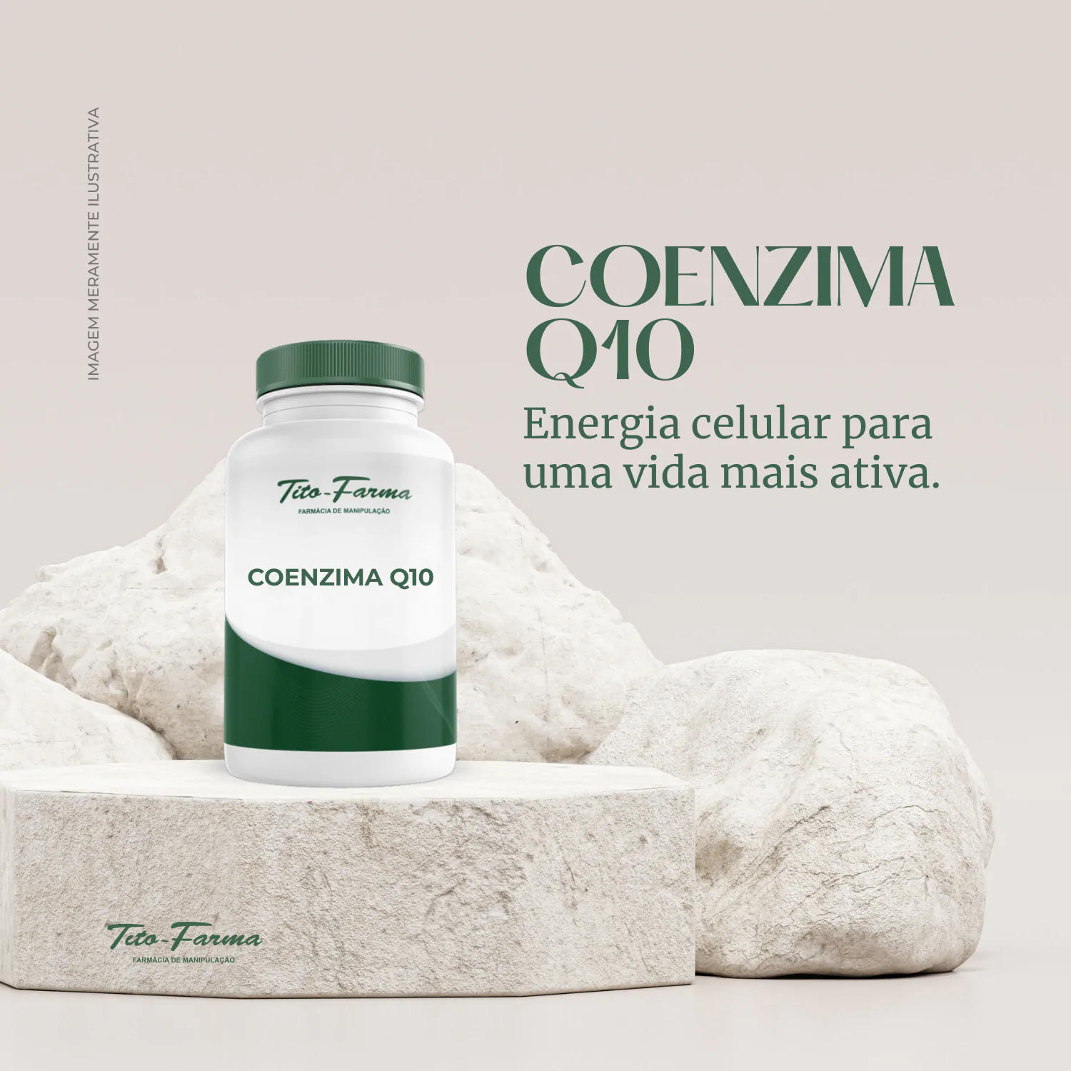 Coenzima Q10 100mg - Mais energia para suas células - 60 doses