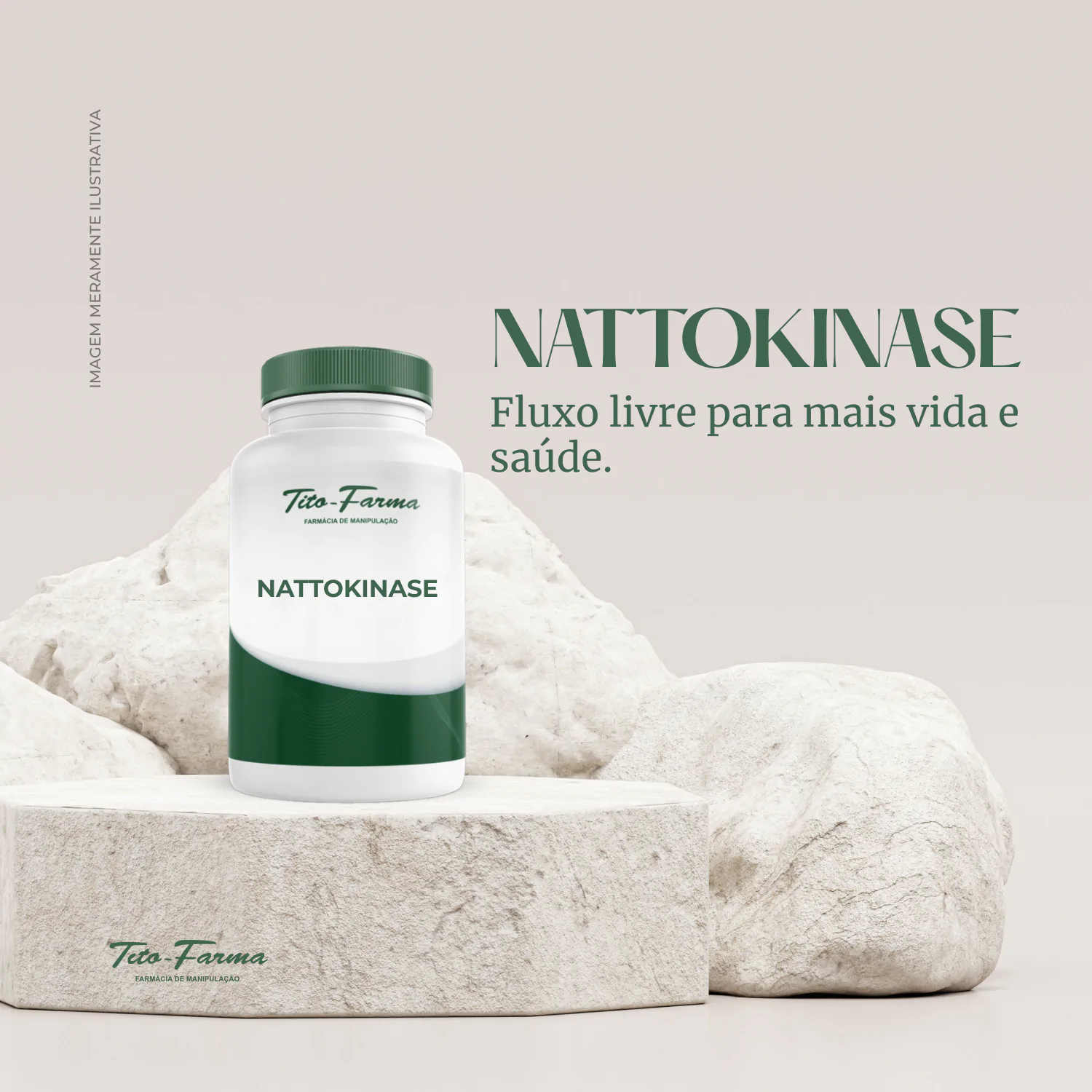 Nattokinase 100mg (Auxilia na diminuição de trombos e coágulos) - 60 doses