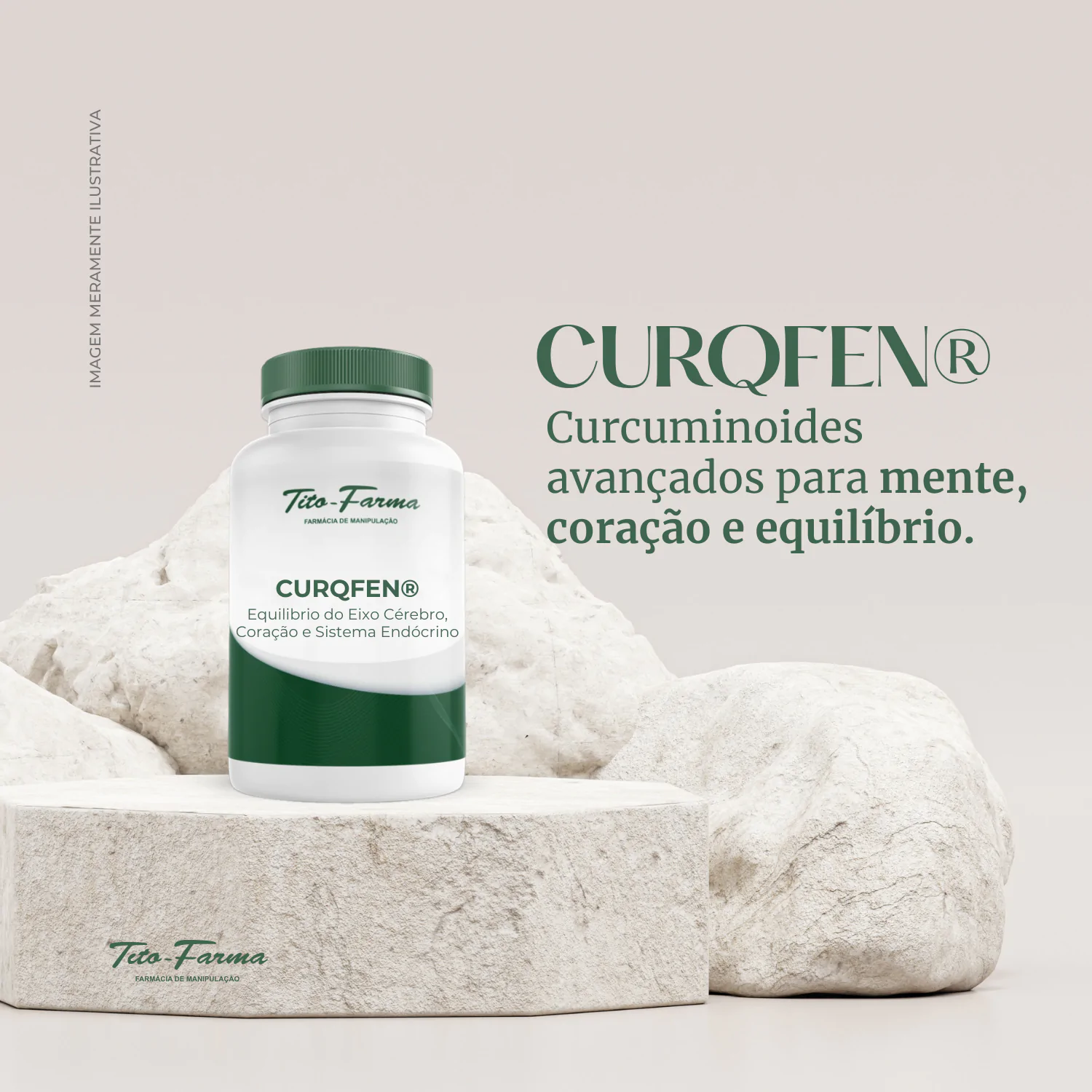 CurQfen® - Equilibrio do Eixo Cérebro, Coração e Sistema Endócrino - 35mg - 60 doses